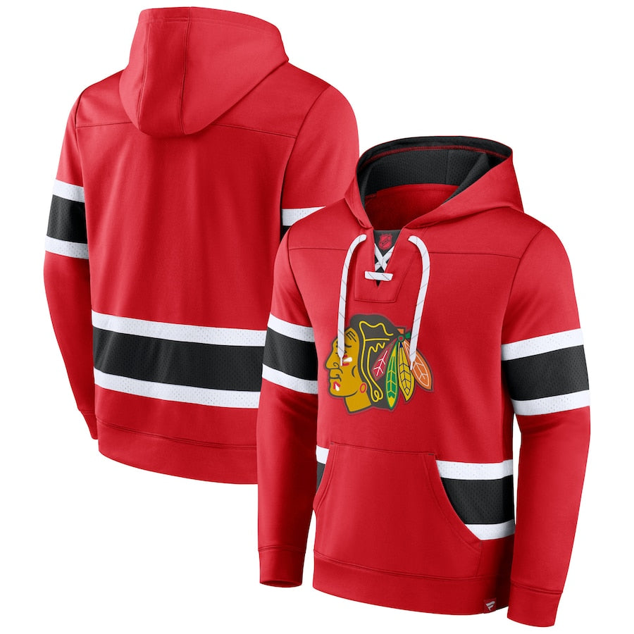 fanatics sudadera con capucha nhl chicago blackhawks red exclusivo