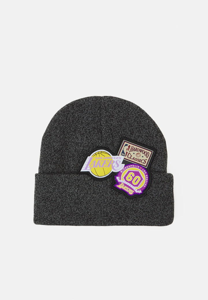 mitchell & ness beanie parches los angeles lakers