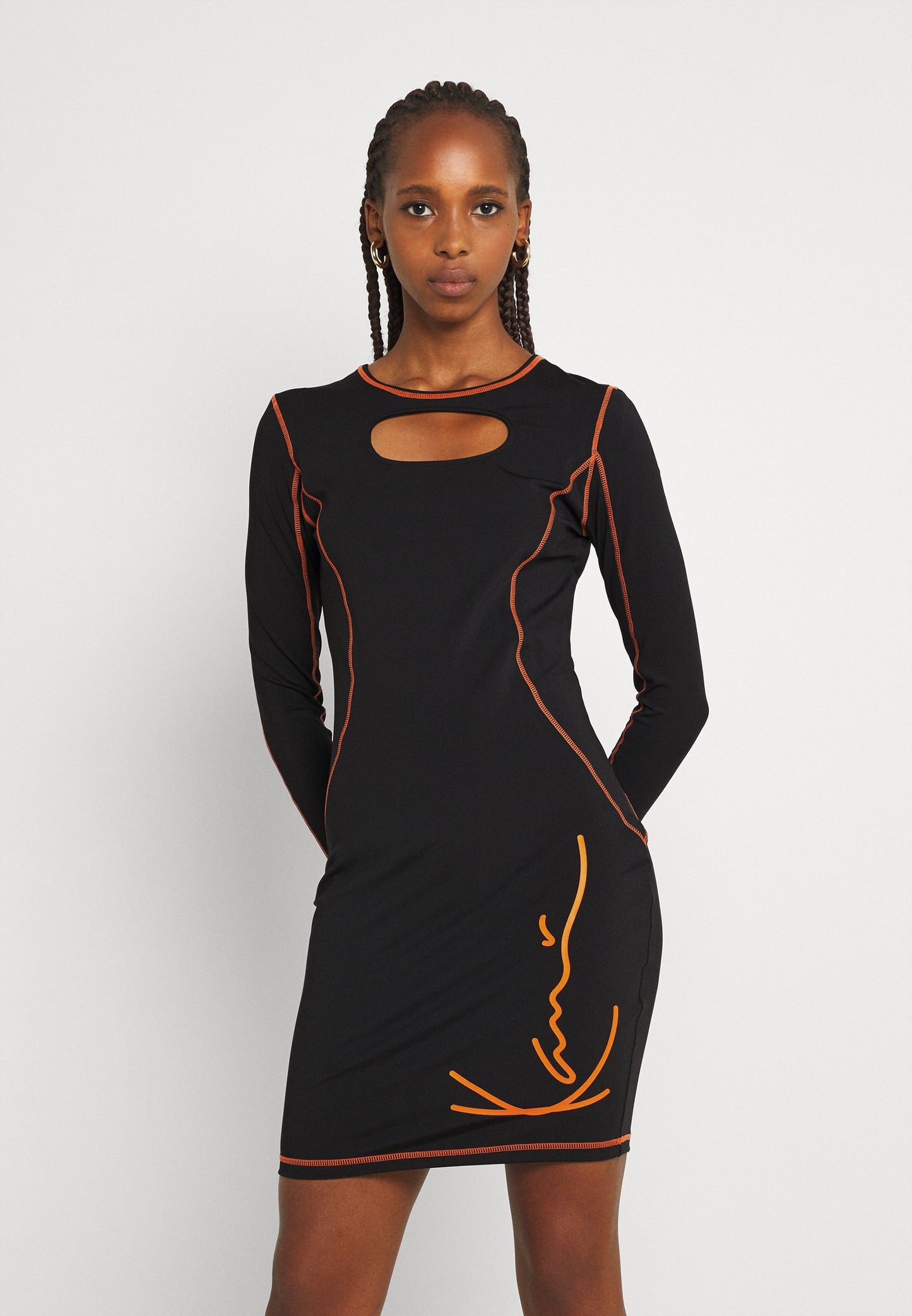 karl kani vestido signature cutout