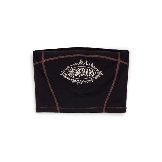 grimey top fire route girl crop tube black