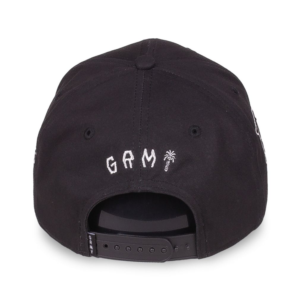 grimey gorra the clout curved visor snapback black