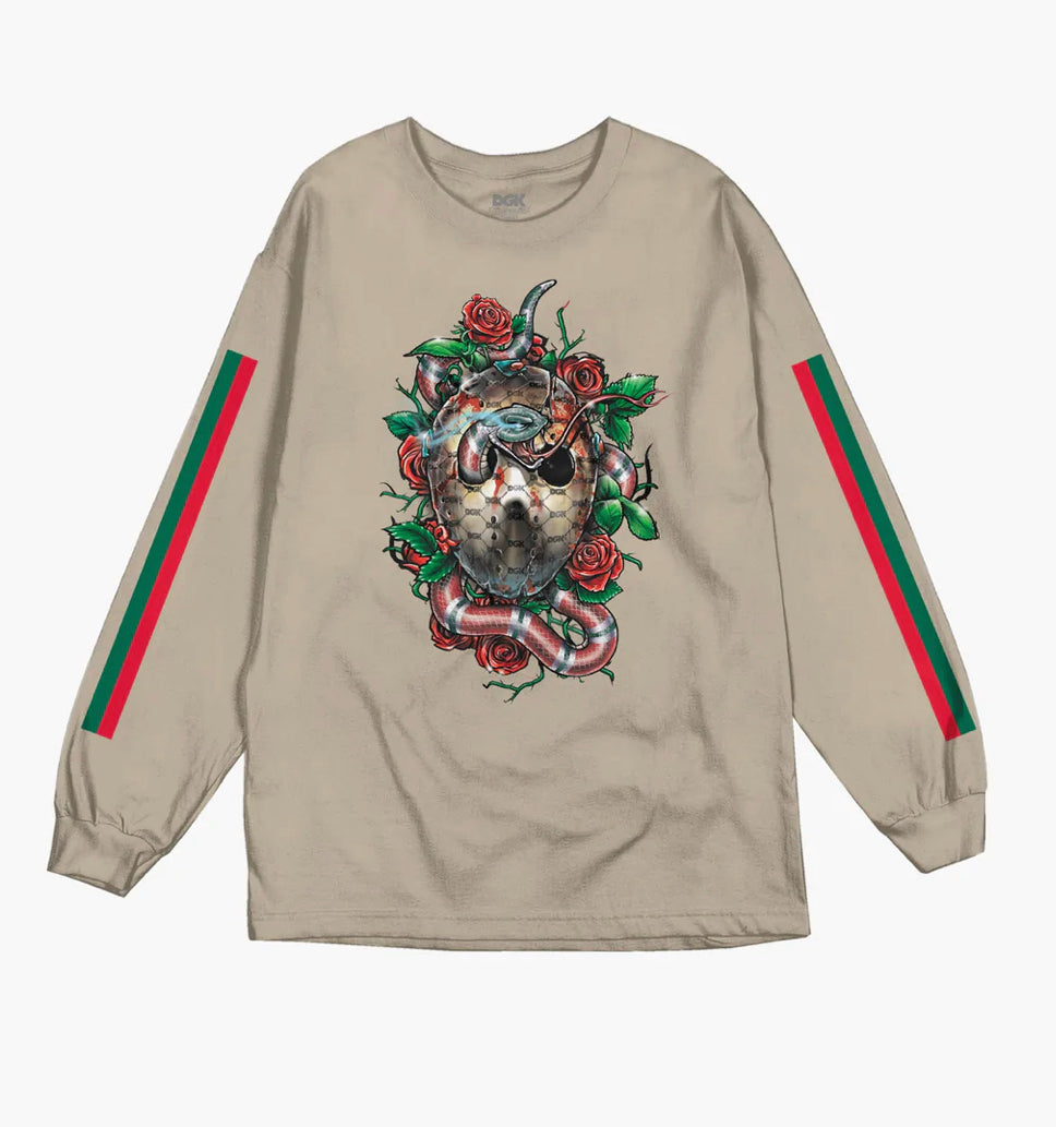 dgk camiseta maga larga Serpent beige.