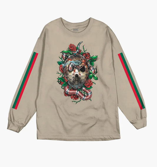 dgk camiseta maga larga Serpent beige.