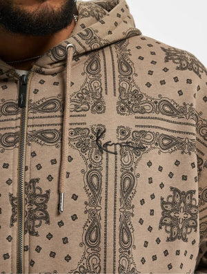 Karl Kani chaqueta Signature Patchwork Paisley taupe