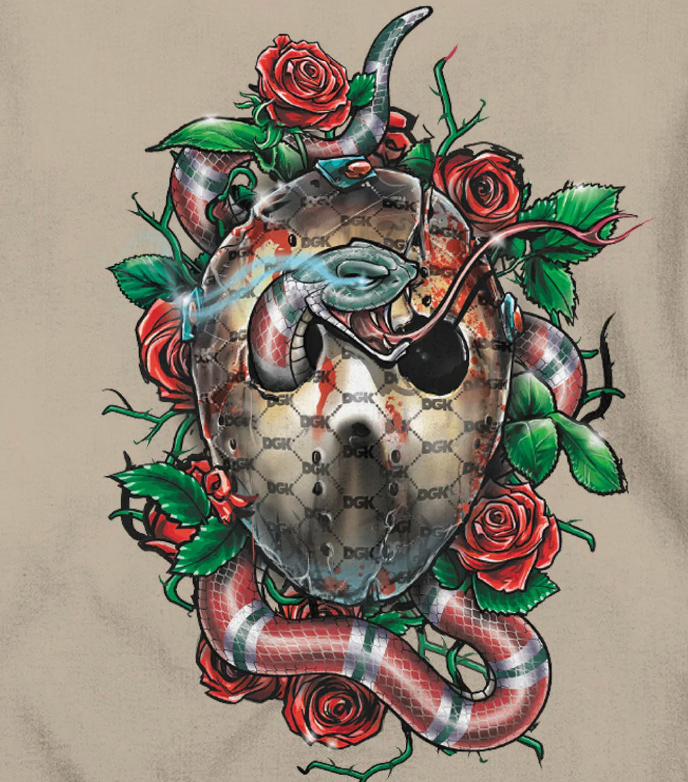dgk camiseta maga larga Serpent beige.