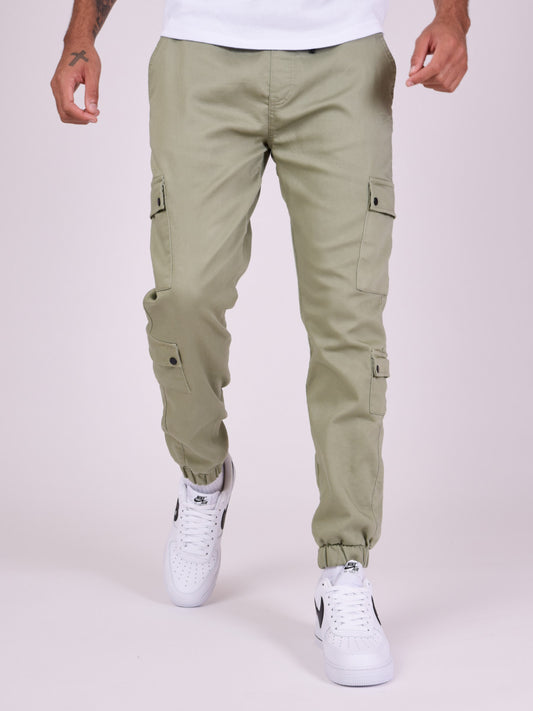 project x paris pantalón multi pocket cargo jean khaki