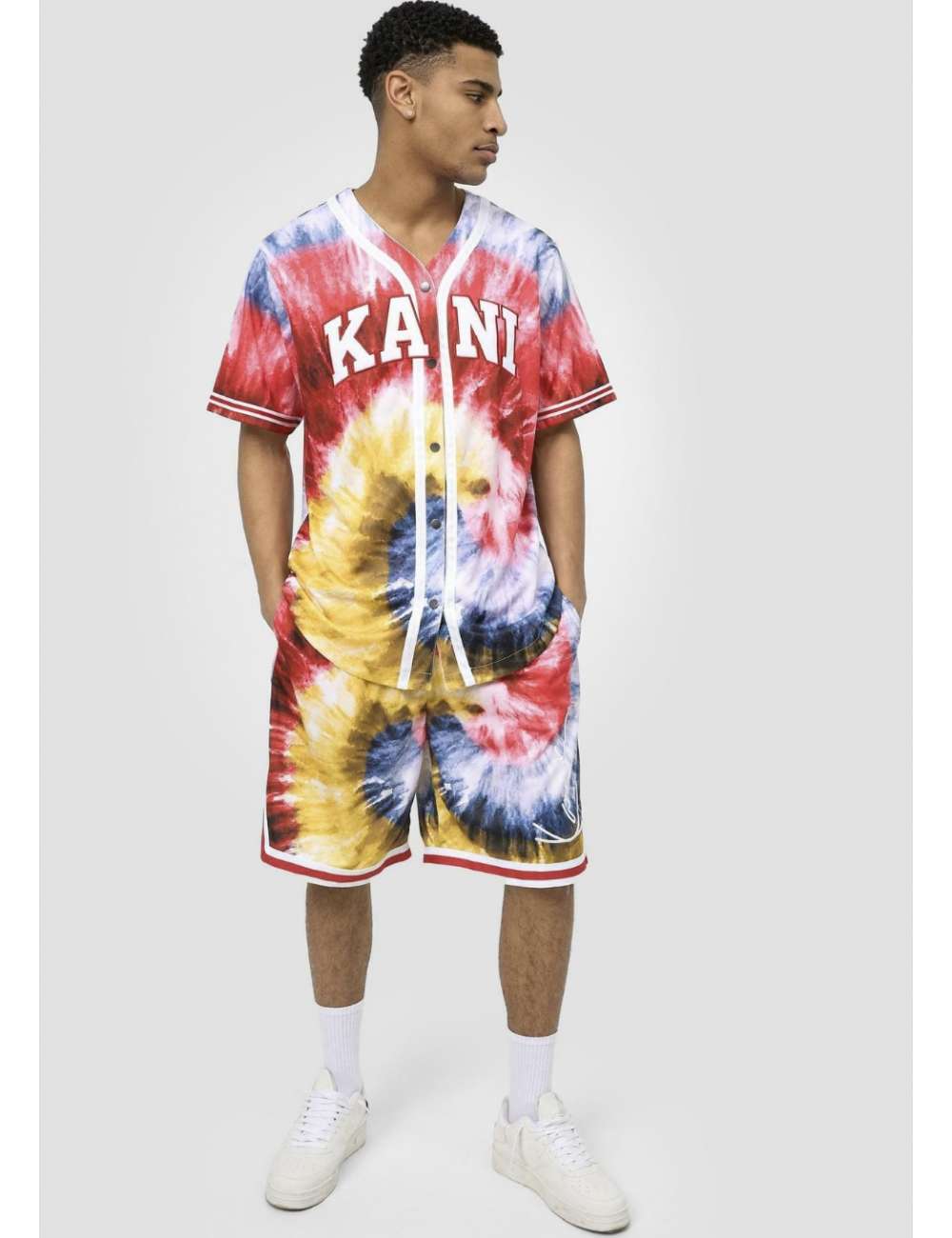 karl kani pantalon signature tie dye