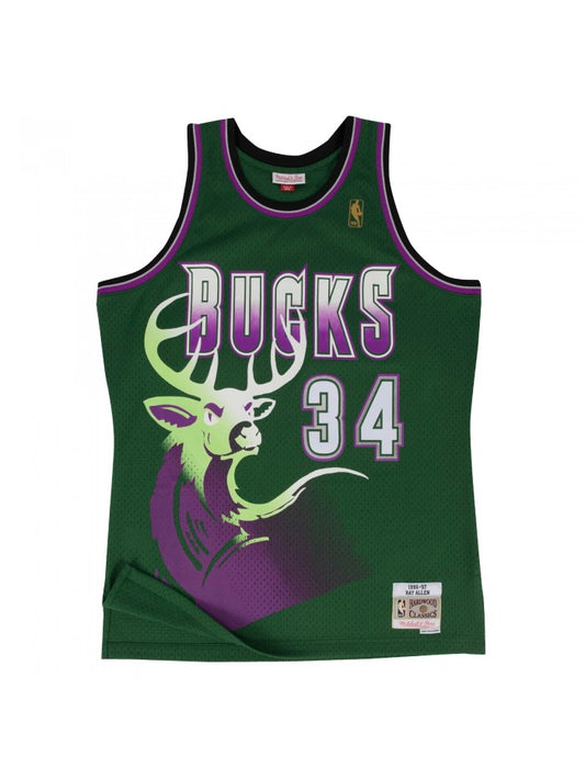 Mitchell & Ness Camisilla Milwaukee Bucks Ray Allen 96-97